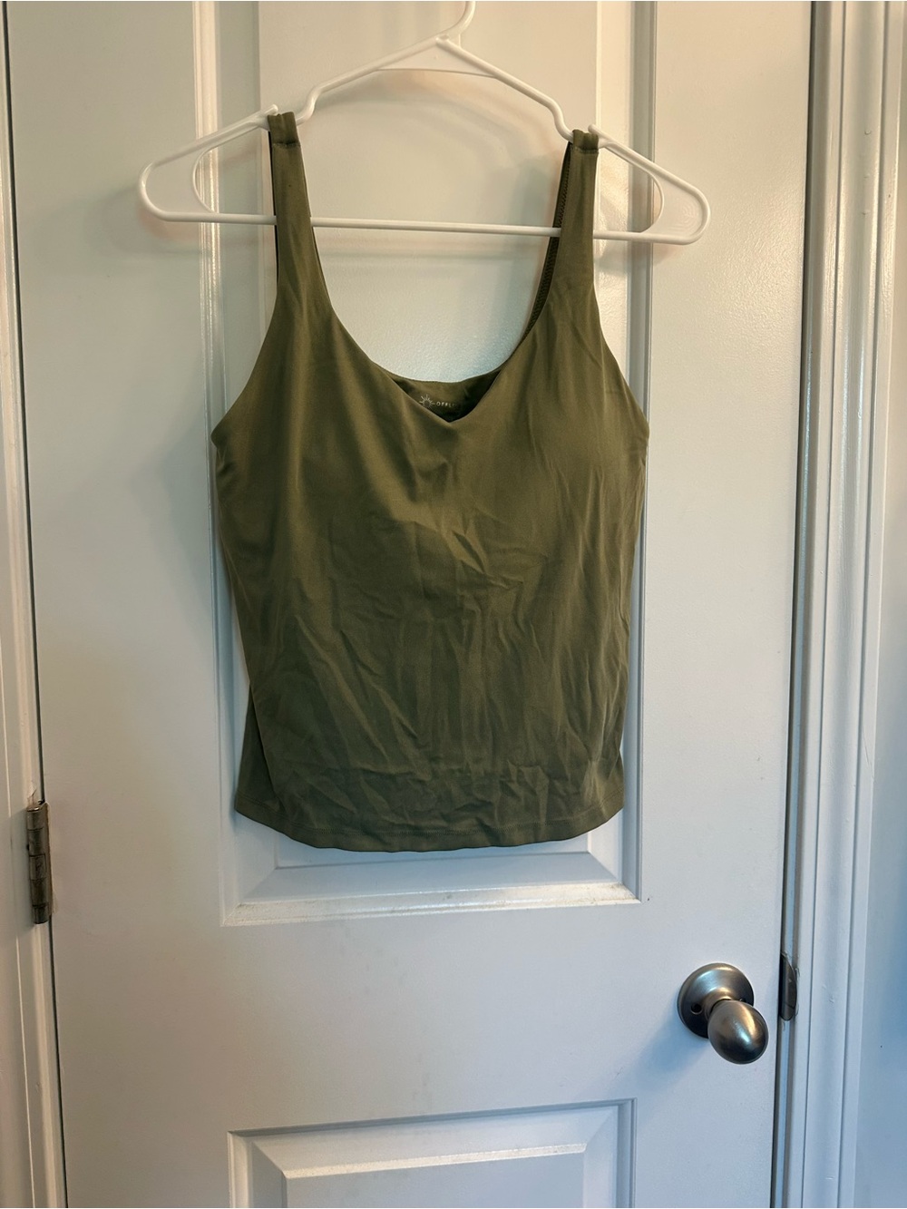 aerie Olive Tank Top in Army Green